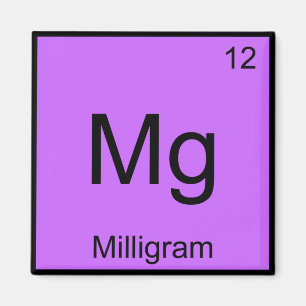 Mg - Milligramm T-Shirt für das Symbol für die Fun Magnet