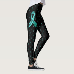 MG Schwarz und Aquamarine Ribbons Leggings