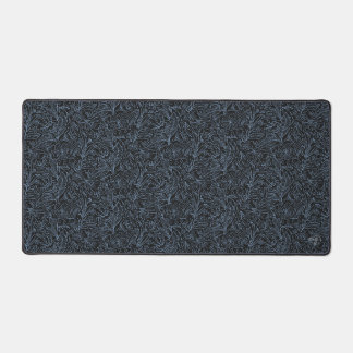 MG Schwarzes botanisches Muster Desk Mat Schreibtischunterlage