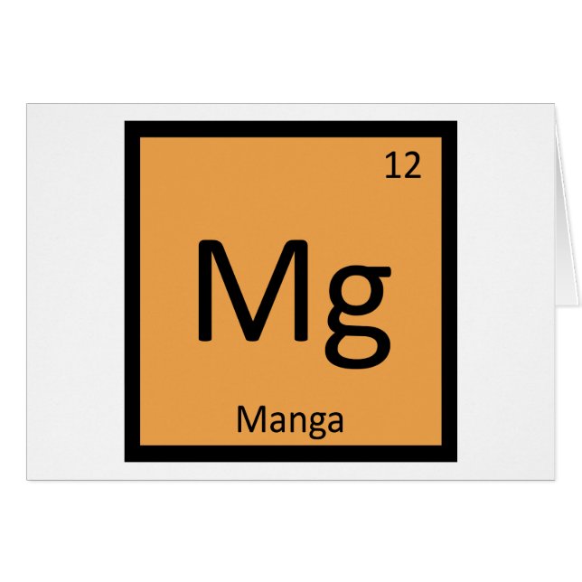 Mg - Symbole de tableau périodique de la chimie de (Devant horizontal)