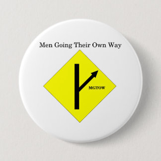 MGTOW Logo-Knopf-Großer Größe-Weißer Hintergrund Button