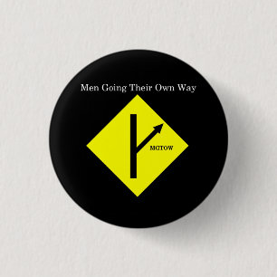 MGTOW Logo-Knopf-Klein-Schwarzer Hintergrund Button