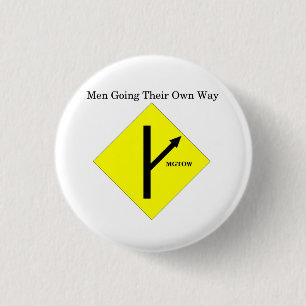 MGTOW Logo-Knopf-Klein-Weißer Hintergrund Button