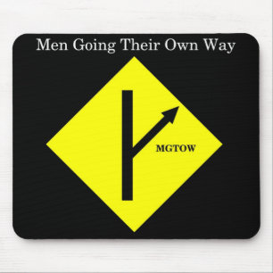 MGTOW Mousepad-Schwarzer Hintergrund Mousepad