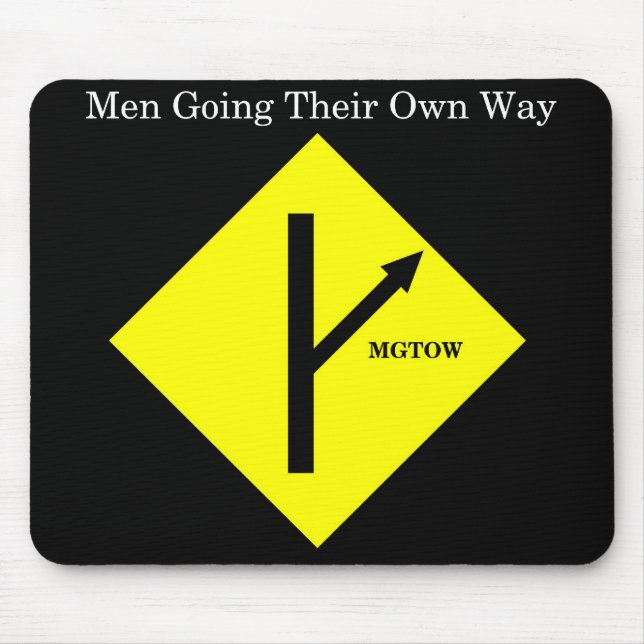 MGTOW Mousepad-Schwarzer Hintergrund Mousepad (Vorne)