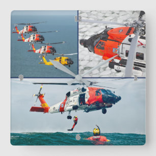 MH-60 T JAYHAWK QUADRATISCHE WANDUHR