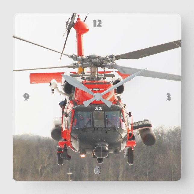 MH-60 T JAYHAWK QUADRATISCHE WANDUHR (Vorderseite)