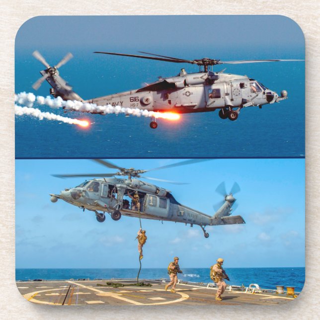 MH-60S SEAHAWK GETRÄNKEUNTERSETZER (Vorderseite)