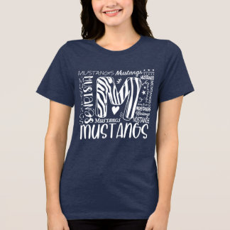 MHE Mustangs viele Schriftart Tri-Blend Shirt