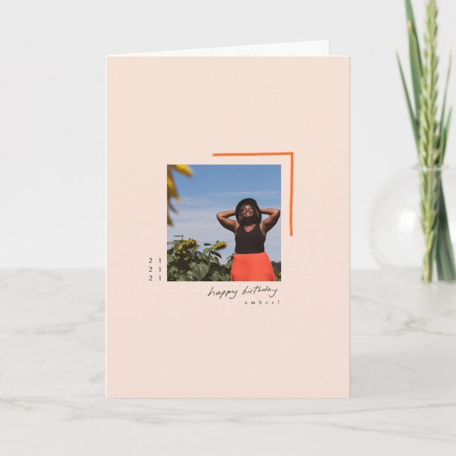 MHN carte moderne personnalisée 21e anniversaire (Devant)