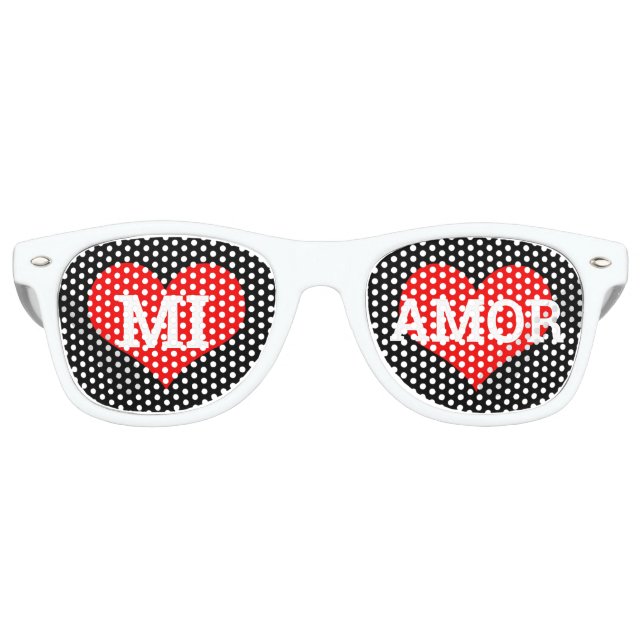 MI AMOR Retroschatten / Fun Party Sonnenbrille (Vorderseite)