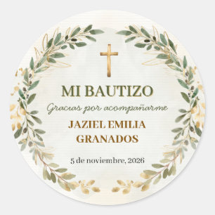 Mi Bautizo Autocollants Personnalisés Étiquettes d
