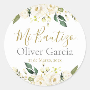 Mi Bautizo Klassischer Rundsticker Runder Aufkleber