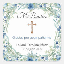 Mi Bautizo Stickers - Spanische Taufhafter