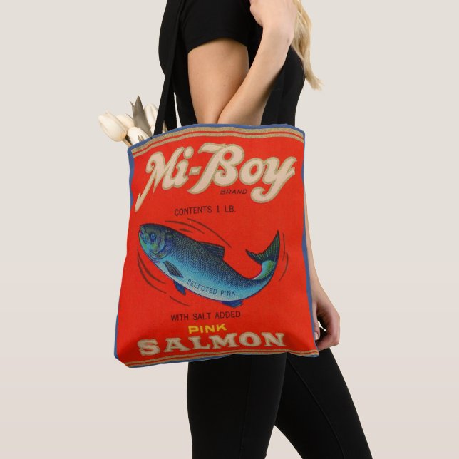 Mi-Boy Pink Lachs der 30er Jahre kann etikettieren Tasche (Von Nahem)