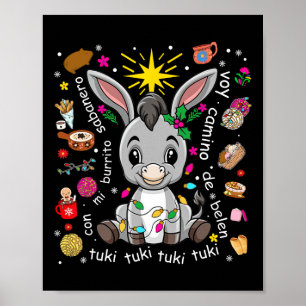 Mi Burrito Sabanero mexikanischer WeihnachtsDonkey Poster