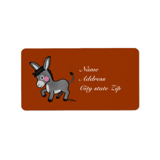 Mi burro adressaufkleber