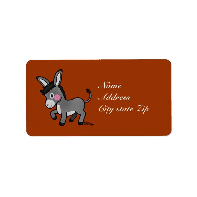 Mi burro adressaufkleber (Vorne)