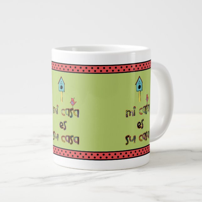 Mi casa es su casa Birdhouse Jumbo-Tasse (Vorderseite Rechts)