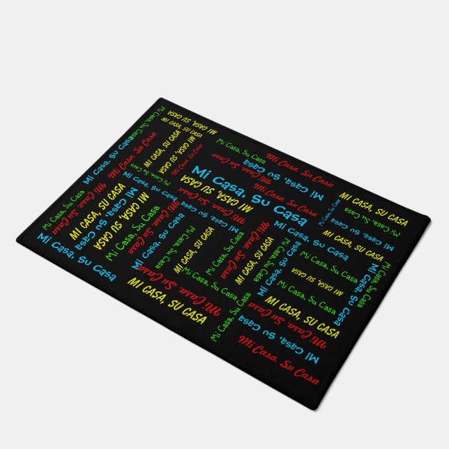 "Mi Casa, Su Casa" Tapis de Bienvenue Paillasson (Incliné)