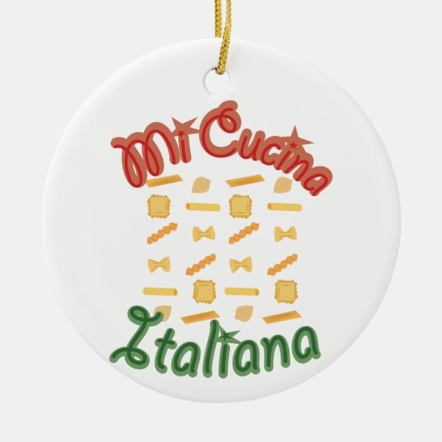 Mi Cucina Italiana Keramik Ornament (Vorne)