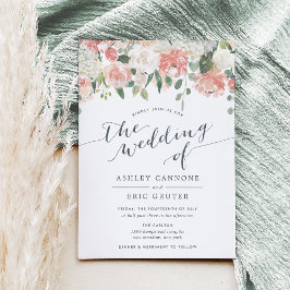 Mi-été | Faire-part de mariage florale aquarelle