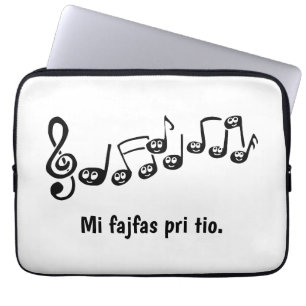 Mi fajfas pri tio. laptopschutzhülle