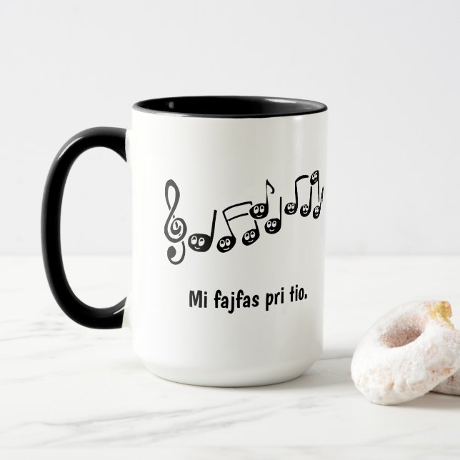Mi fajfas pri tio. tasse (Mit Donut)