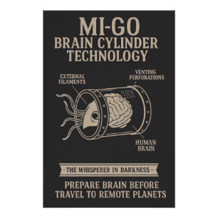 Mi-Go-Tarnvorrichtung - Technischer Blueprint Poster