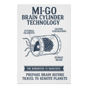 Mi-Go-Tarnvorrichtung - Technischer Blueprint Poster