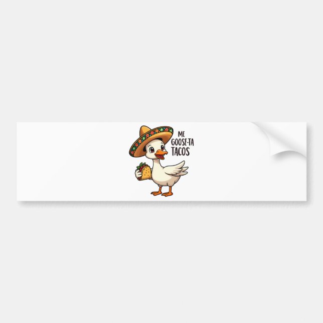 Mi Goose ta tacos Funny mexikanische Taco Liebhabe Autoaufkleber (Vorne)