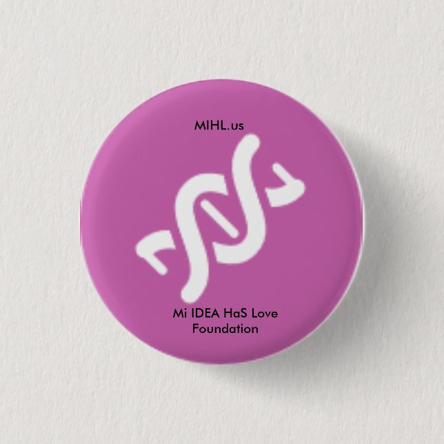 MI-IDEE hat Liebe-Grundlagen-Rosa-Knopf Button (Vorderseite)