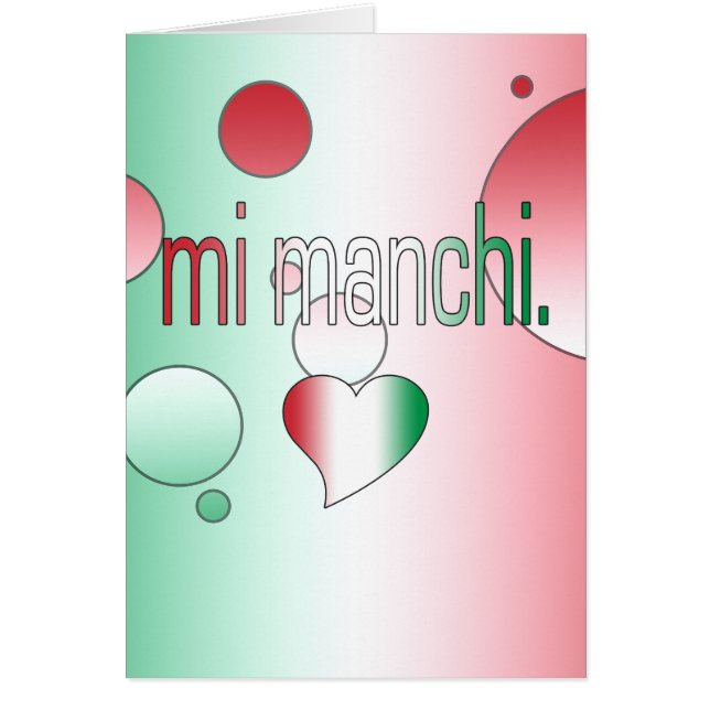 MI Manchi! Italien-Flagge färbt Pop-Kunst (Vorne)