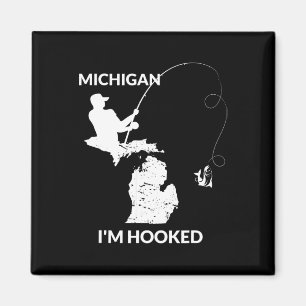 Mi Michigan Fishing Jersey Geschenk für Fischer un Magnet