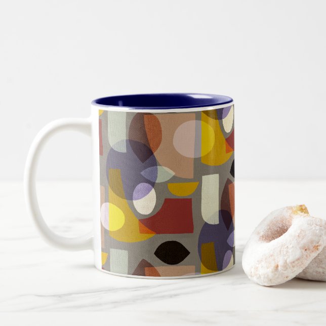 Mi-mod abstrait formes mug (Avec donut)