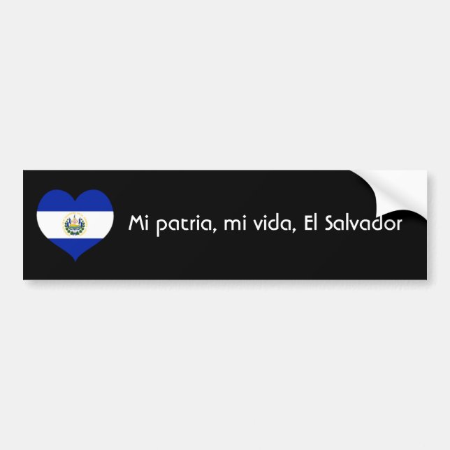 MI patria, MI vida, El Salvador Autoaufkleber (Vorne)