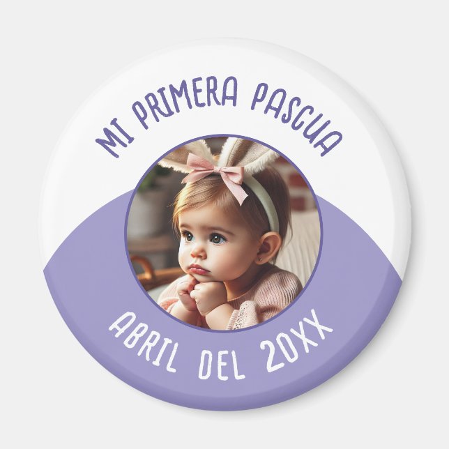 Mi Primera Pascua con Foto y Año Magnet (Vorne)