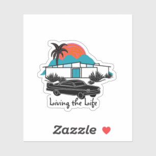 Mi-siècle Moderne Maison auto autocollant Palm