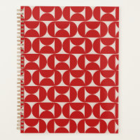Mi-siècle moderne Motif Abstrait Rouge