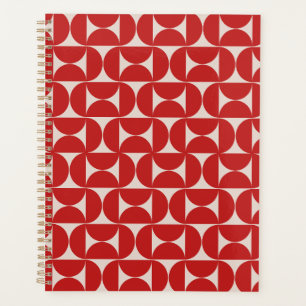 Mi-siècle moderne Motif Abstrait Rouge