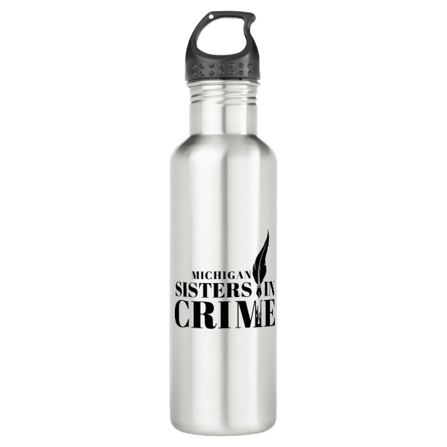 MI Sisters in Crime Water Bottle Edelstahlflasche (Vorderseite)