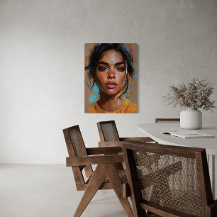 Mia - Ausdrückliches Portrait der Afrikanerin Leinwanddruck