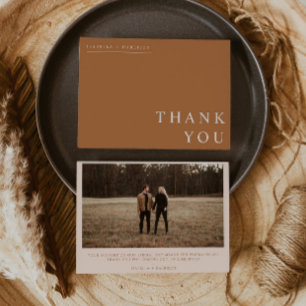 MIA Boho Brûlé Orange Flat Photo Carte de remercie