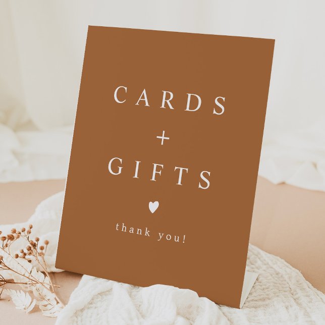 MIA Boho Terracotta Burnt Orange Karten und Gesche Sockelschild (Von Creator hochgeladen)