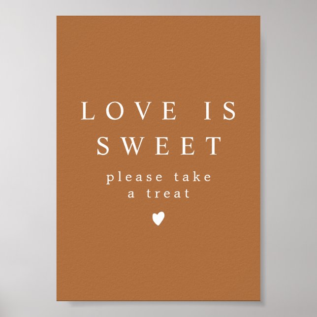 MIA Boho Terracotta Liebe ist Sweet Nehmen Sie ein Poster (Vorne)