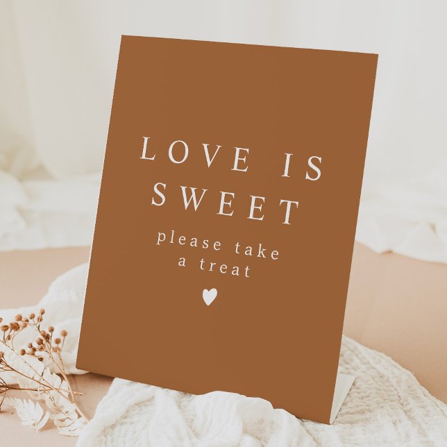 MIA Boho Terracotta Liebe ist Sweet Nehmen Sie ein Sockelschild (Von Creator hochgeladen)