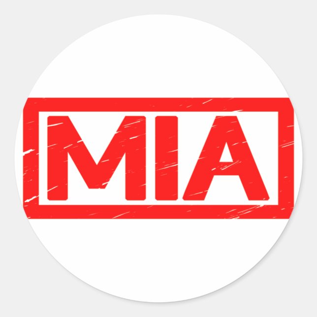 Mia Briefmarke Runder Aufkleber (Vorderseite)