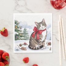 Mia die festliche Katze mit festlicher Dekoration