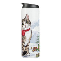Mia die festliche Katze mit festlicher Dekoration