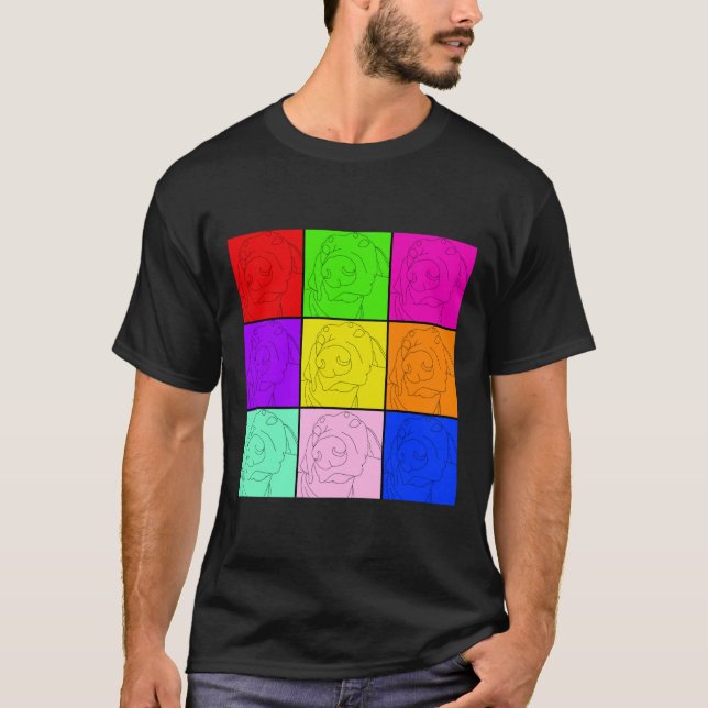 Mia Doberman Pop Art Print T-Shirt (Vorderseite)
